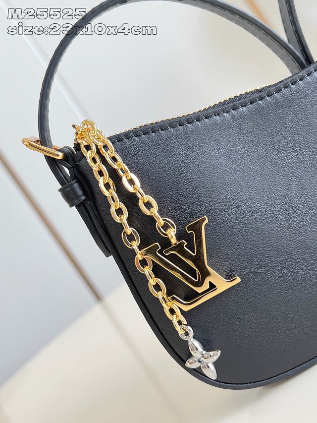 Louis vuitton original calfskin pochette LV bloom M25525 black