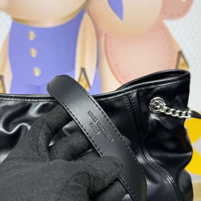 Louis vuitton original lambskin medium off duty backpack M25545 black