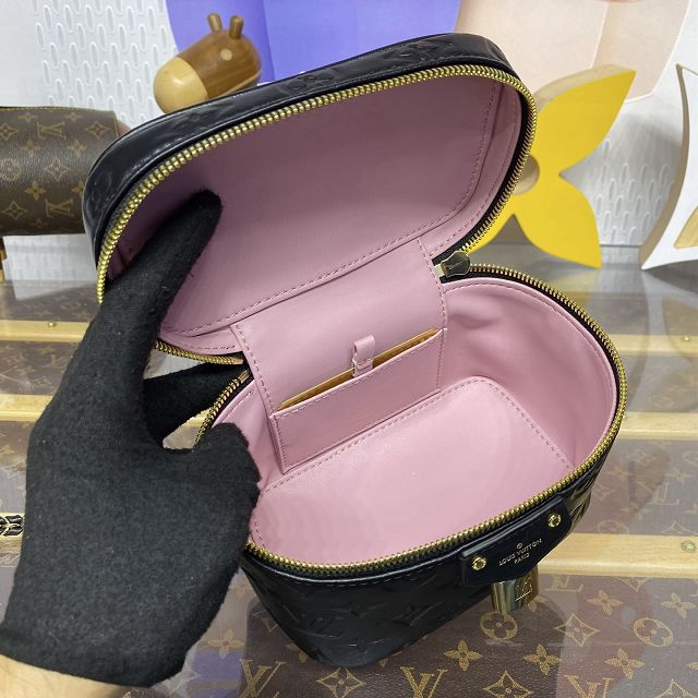 Louis vuitton original lambskin vanity chain pouch M25123 black
