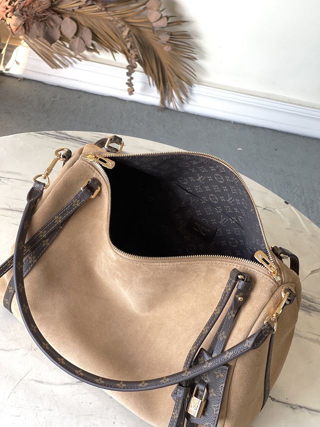 Louis vuitton original suede calfskin express travel MM M26358 hazelnut