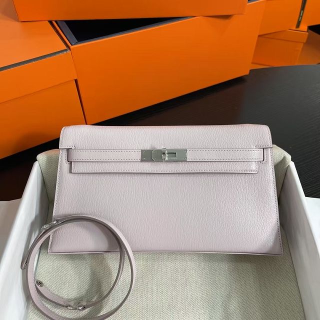 Hermes original chevre leather kelly elan KE0028-5 mauve pale 