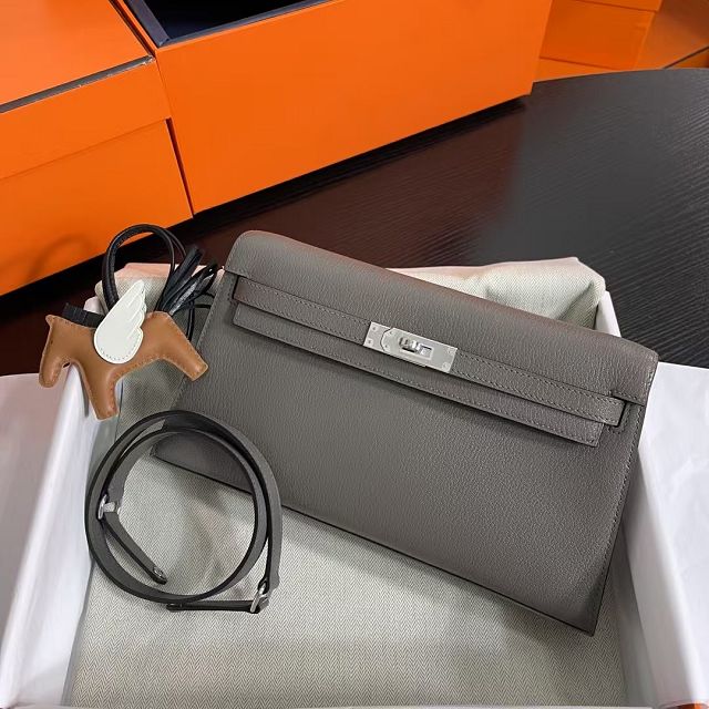 Hermes original chevre leather kelly elan KE0028-5 rose mexico