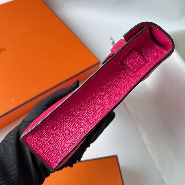 Hermes original chevre leather kelly elan KE0028-5 rose mexico