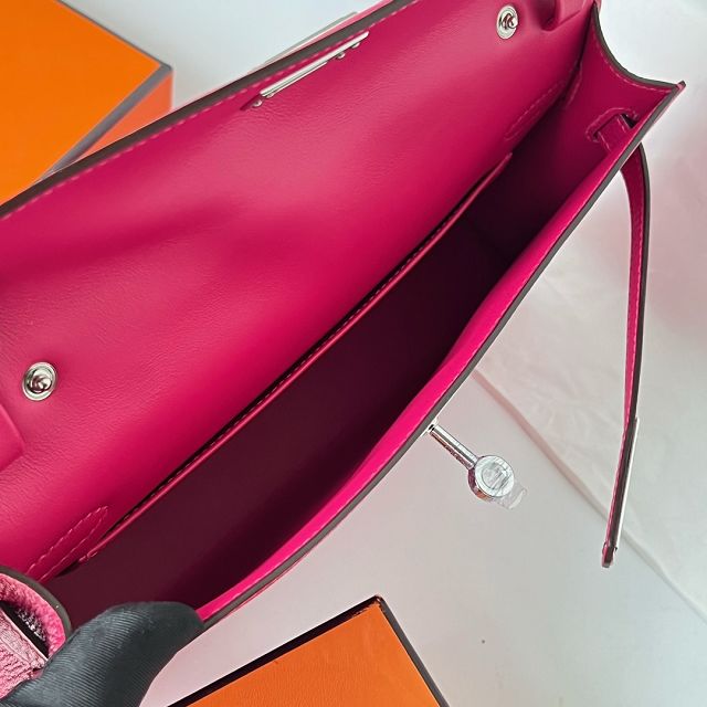 Hermes original chevre leather kelly elan KE0028-5 rose mexico