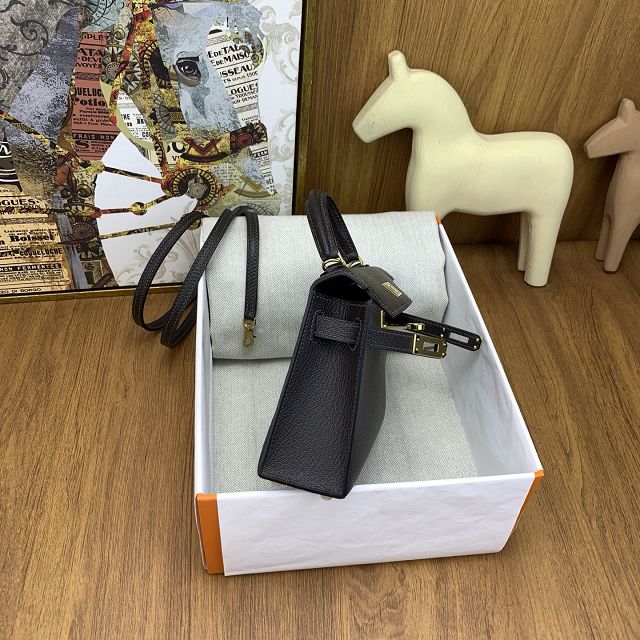 Hermes original chevre mini kelly 19 bag KG0019 ebene