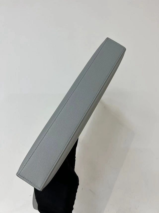 Hermes original madame leather kelly elan KE0028 blue lin