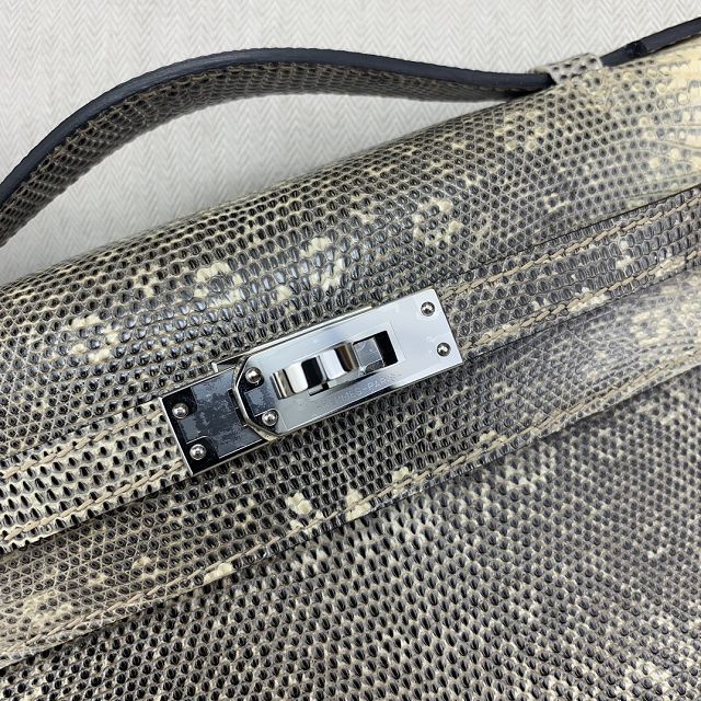 Hermes handmade genuine lizard leather mini kelly 22 clutch K220 