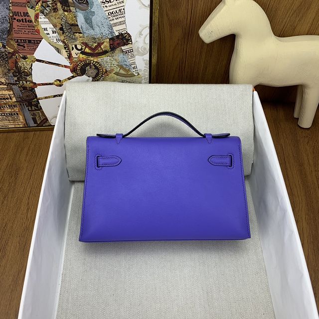 Hermes original swift leather mini kelly 22 clutch K0012 crocus