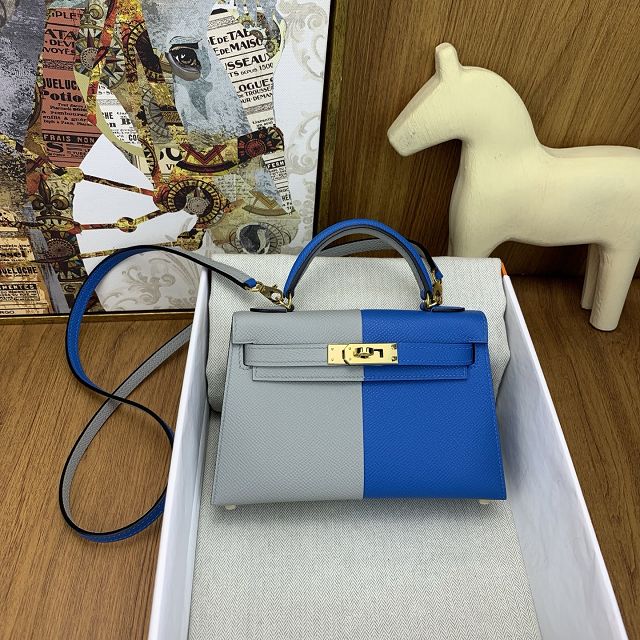 Hermes original epsom leather mini kelly 19 bag K0019 