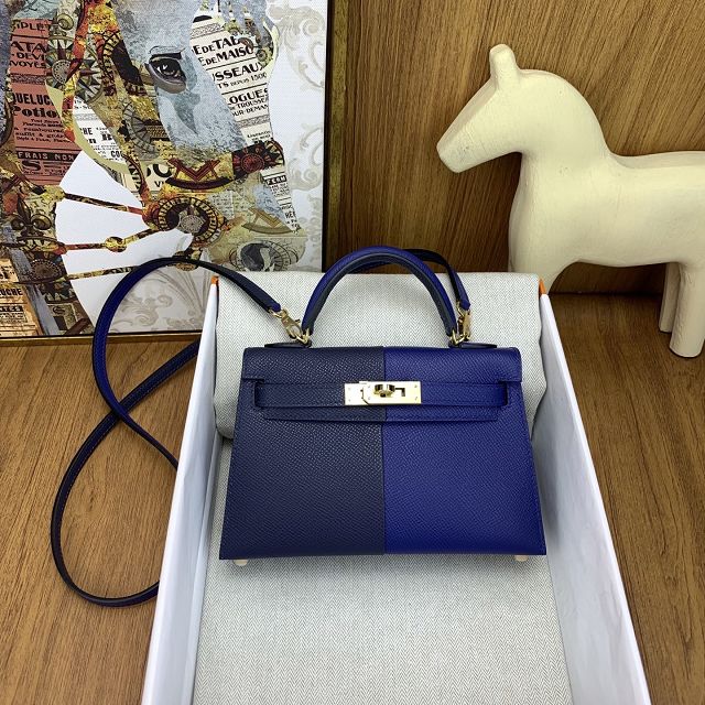 Hermes original epsom leather mini kelly 19 bag K0019 
