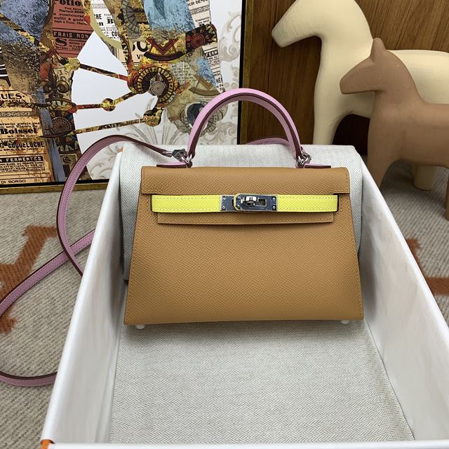 Hermes original epsom leather mini kelly 19 bag K0019 