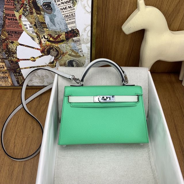 Hermes original epsom leather mini kelly 19 bag K0019 