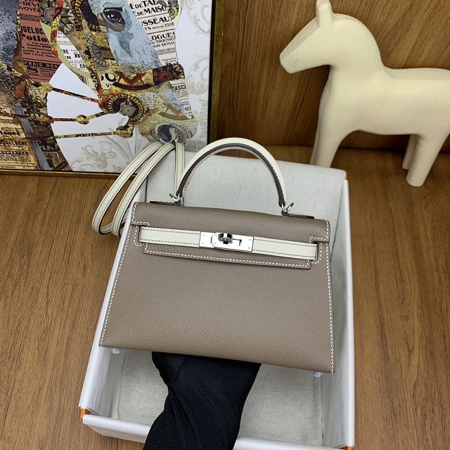 Hermes original epsom leather mini kelly 19 bag K0019 