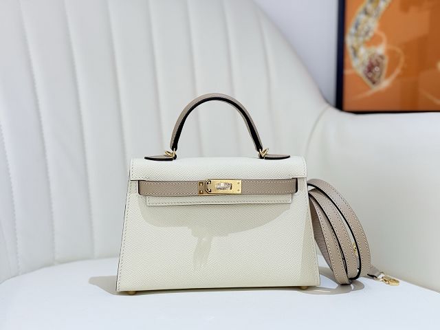 Hermes original epsom leather mini kelly 19 bag K0019 