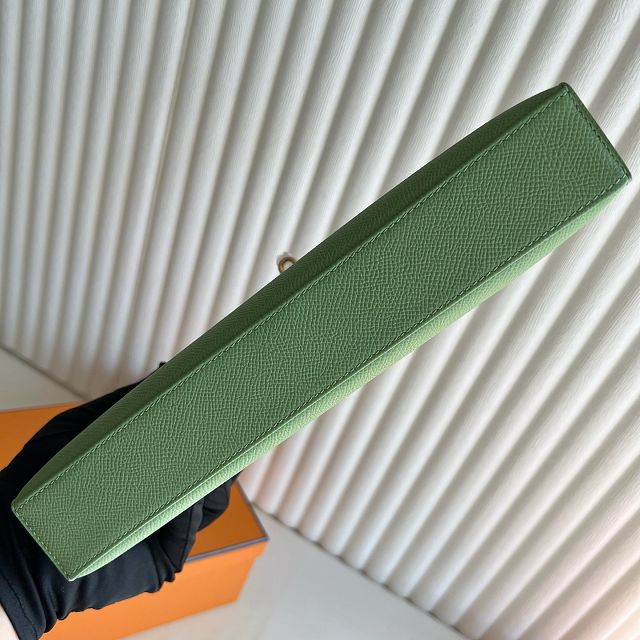 Hermes original madame leather kelly elan KE0028 vert criquet 
