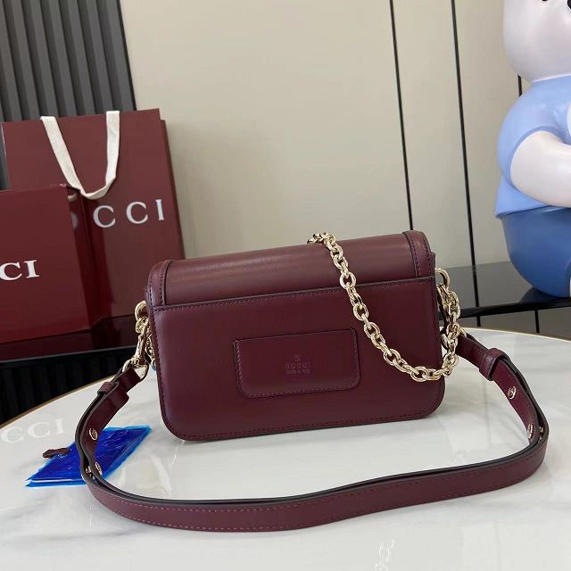 GG original calfskin go small shoulder bag 826761 bordeaux