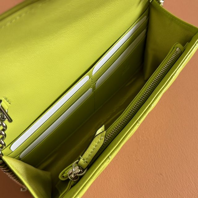 GG original calfskin marmont wallet on chain 837745 green