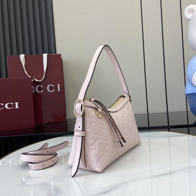 GG original calfskin emblem small shoulder bag 847450 pink