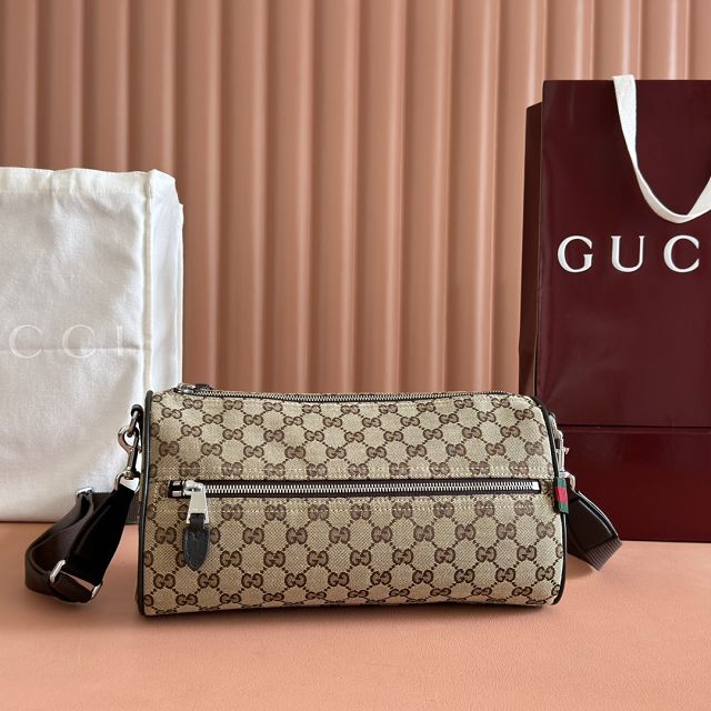 GG original canvas canvas small cylinder bag 834455 brown