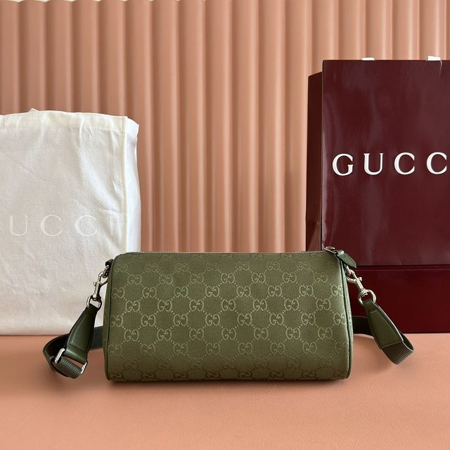 GG original canvas canvas small cylinder bag 834455 green