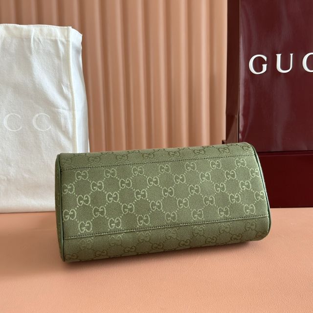 GG original canvas canvas small cylinder bag 834455 green