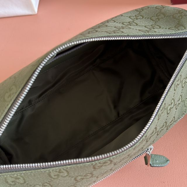 GG original canvas canvas small cylinder bag 834455 green