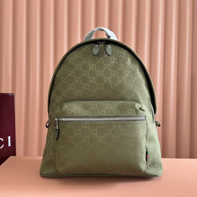 GG original canvas medium backpack 834464 green