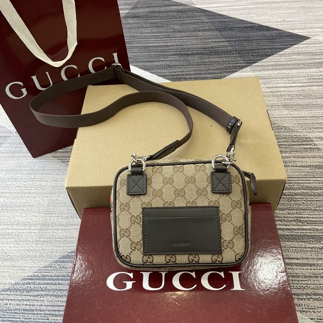 GG original canvas mini messenger bag 834268 brown