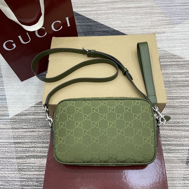 GG original canvas small crossbody bag 834802 green