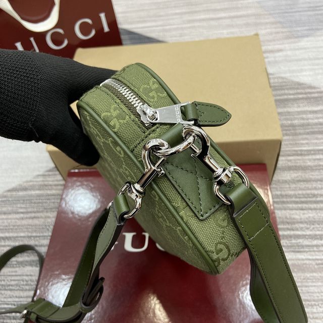 GG original canvas small crossbody bag 834802 green