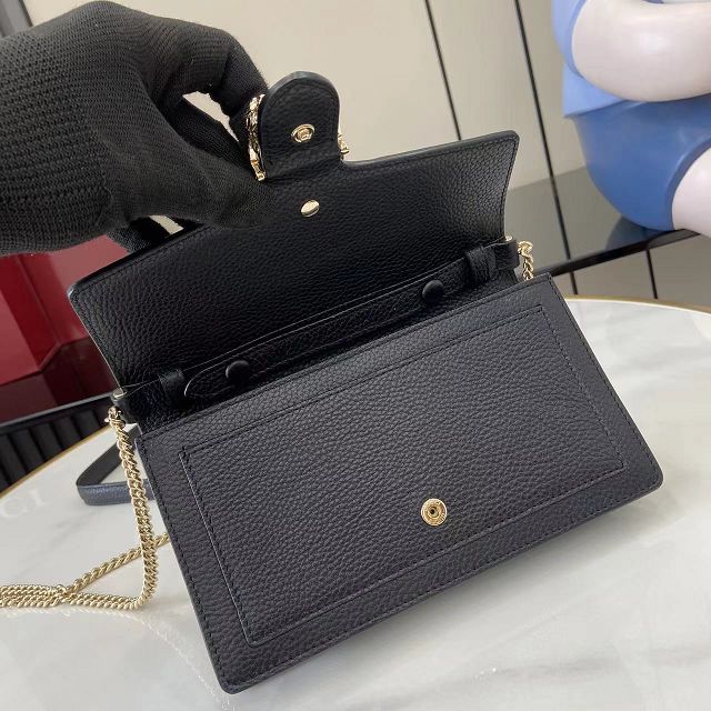 GG original calfskin dionysus wallet on chain 837373 black