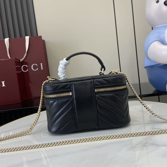 GG original calfskin marmont mini vanity bag 837455 black