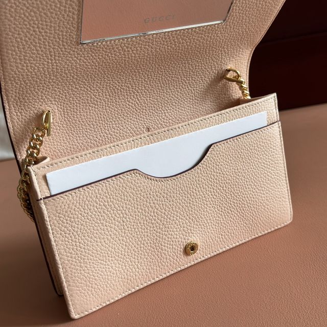 GG original calfskin marmont wallet on chain 497985 bordeaux