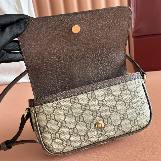 GG original fabric ophidia mini shoulder bag 838471 brown
