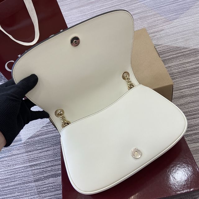 GG original calfskin blondie medium shoulder bag 815715 white