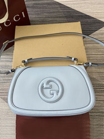 GG original calfskin blondie small shoulder bag 815700 light blue