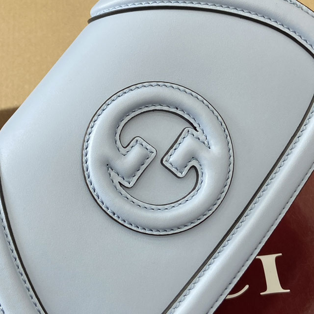 GG original calfskin blondie small shoulder bag 815700 light blue
