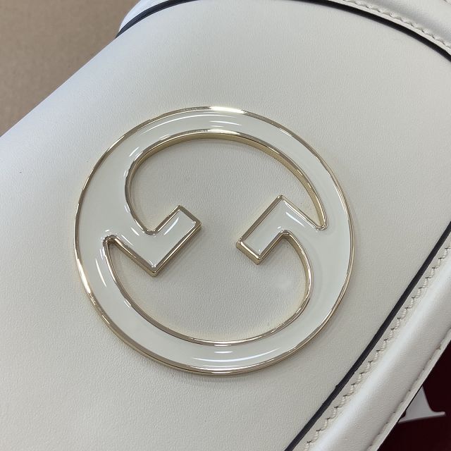 GG original calfskin blondie small shoulder bag 815711 white