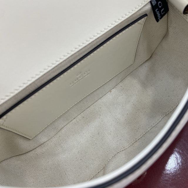 GG original calfskin blondie small shoulder bag 815711 white