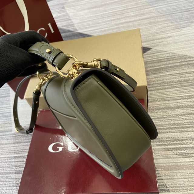 GG original calfskin blondie small top handle bag 815714 green