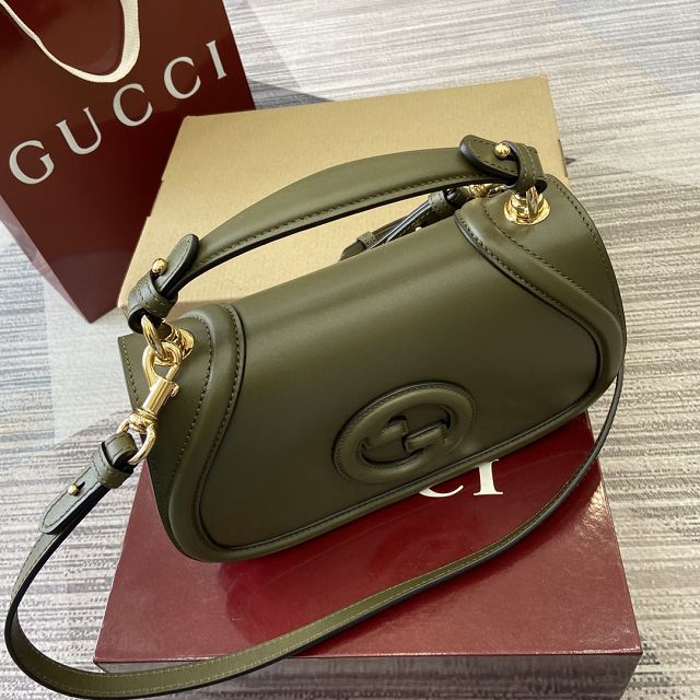 GG original calfskin blondie small top handle bag 815714 green