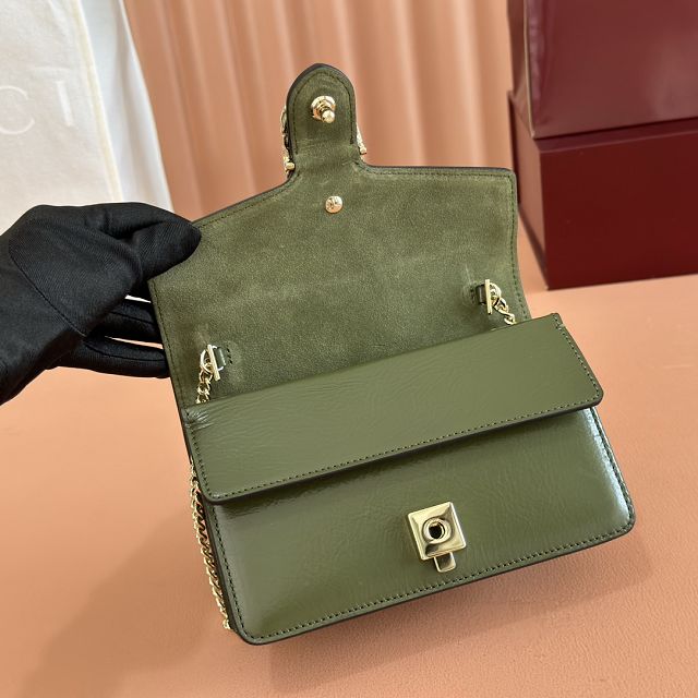 GG original calfskin dionysus mini wallet on chain 837370 green
