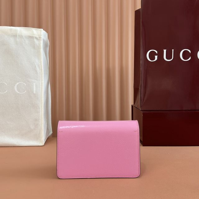 GG original calfskin dionysus mini wallet on chain 837370 pink