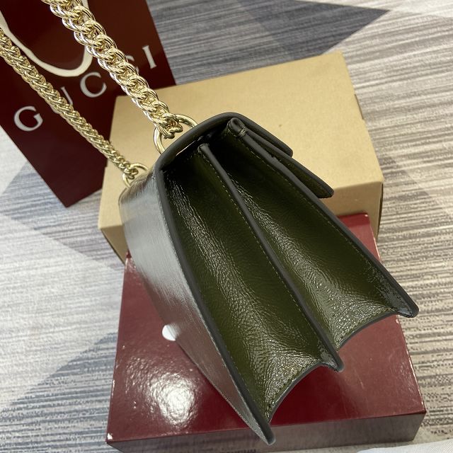 GG original shiny calfskin dionysus medium shoulder bag 795005 green