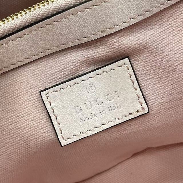 GG original calfskin emblem small tote bag 815214 light pink