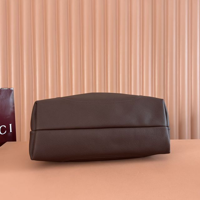 GG original calfskin softbit maxi shoulder bag 837466 dark brown