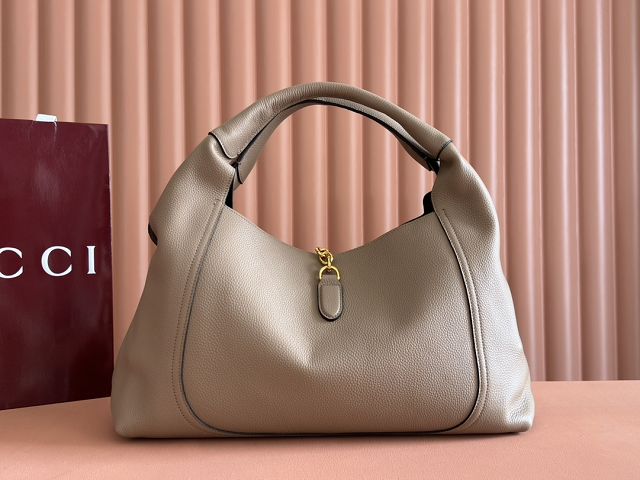 GG original calfskin softbit maxi shoulder bag 837466 taupe