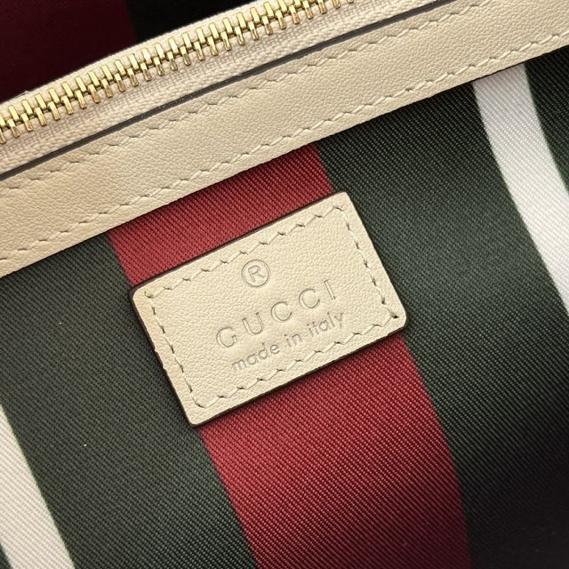 GG original fabric medium padlock shoulder bag 839021 white