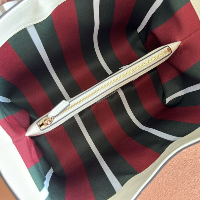 GG original fabric medium padlock shoulder bag 839021 white