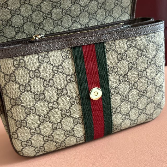 GG original fabric ophidia medium top handle bag 836842 brown